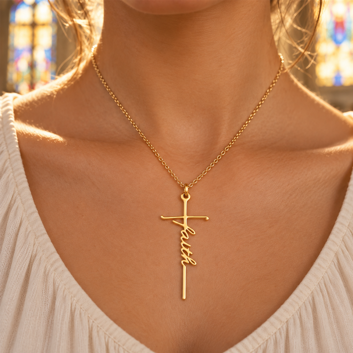 Colier Auriu Faith